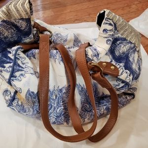 Anthro Toile Tote